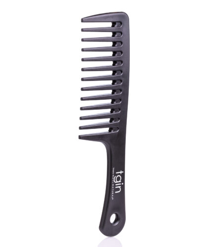 tgin black wide tooth comb for detangling