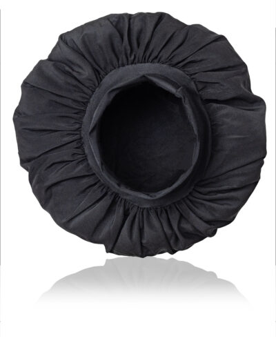 Black tgin Slip Free Satin Bonnet