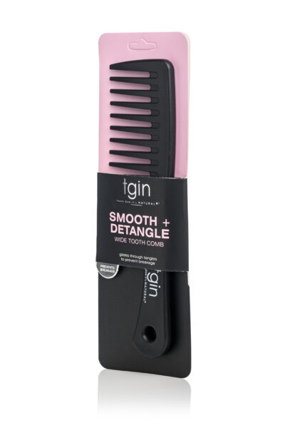 tgin black wide tooth comb for detangling